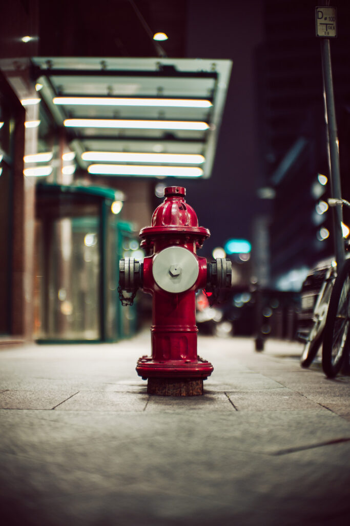 A sharp hydrant photo with a cool background.