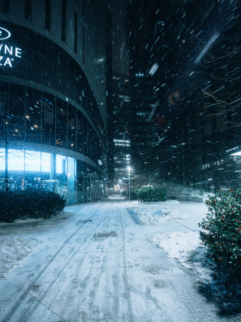 Snow flakes all over the place.