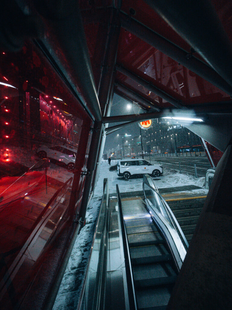 A metro entry wide shot taken with the AstrHori 9mm F2.8 lens.