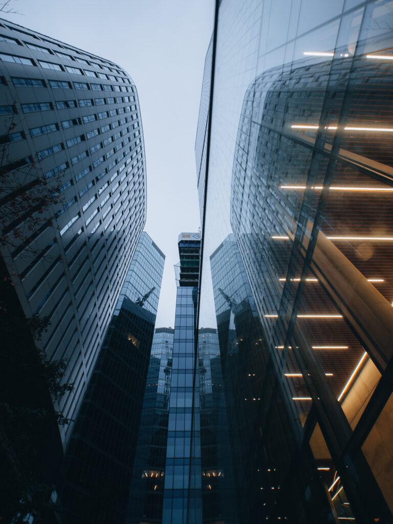 Look up view in the office area in Warsaw.