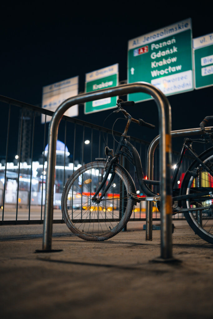 Half of bike framed in an unusual way. 