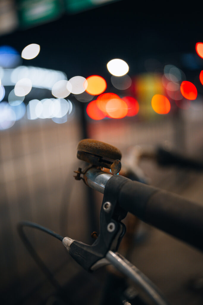 A rusty bell with a sweet bokeh.