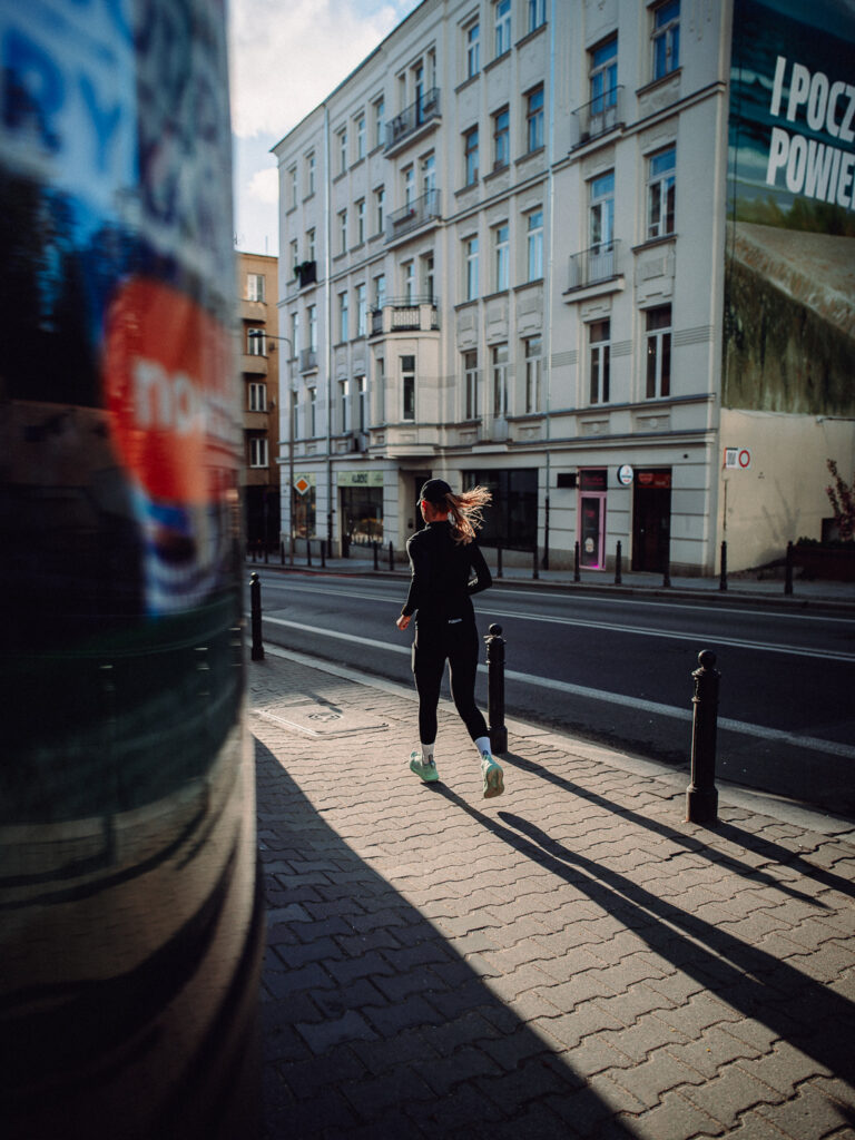 A morning run through the buildings. Taken with the Brightin Star 24mm F1.8 lens.