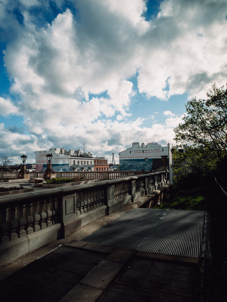A bridge visible in the center of the frame.
