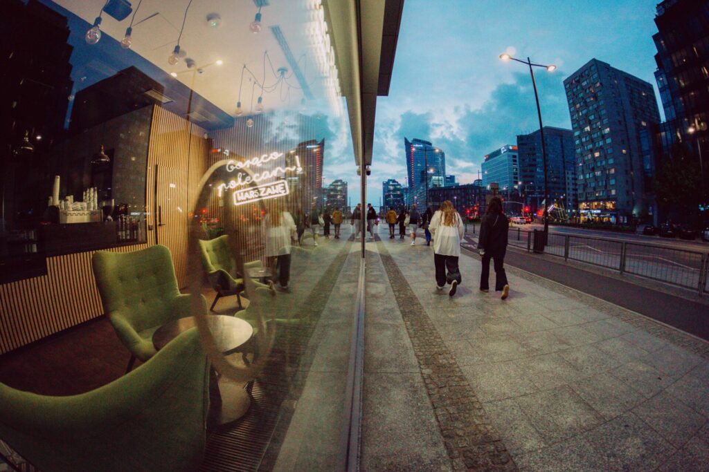 Another city reflection taken with the Brightin Star 7.5mm F2.8 IV lens.
